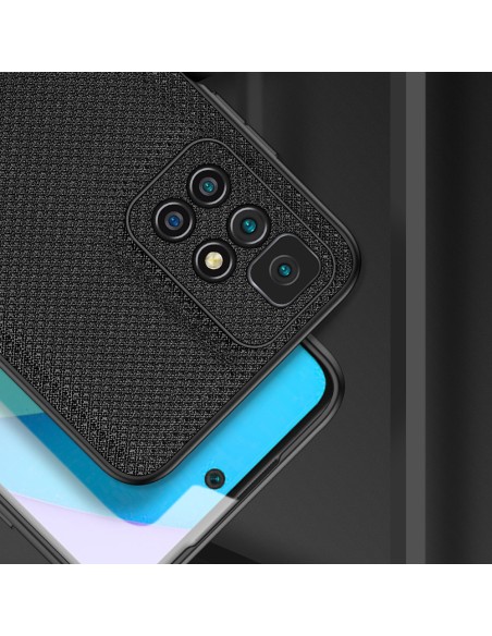 Dux Ducis Fino dėklas, dangtelis padengtas nailono medžiaga, Xiaomi Redmi 10 mėlynas Dux Ducis Fino dėklas, dangtelis padengtas nailono medžiaga, Xiaomi Redmi 10 mėlynas