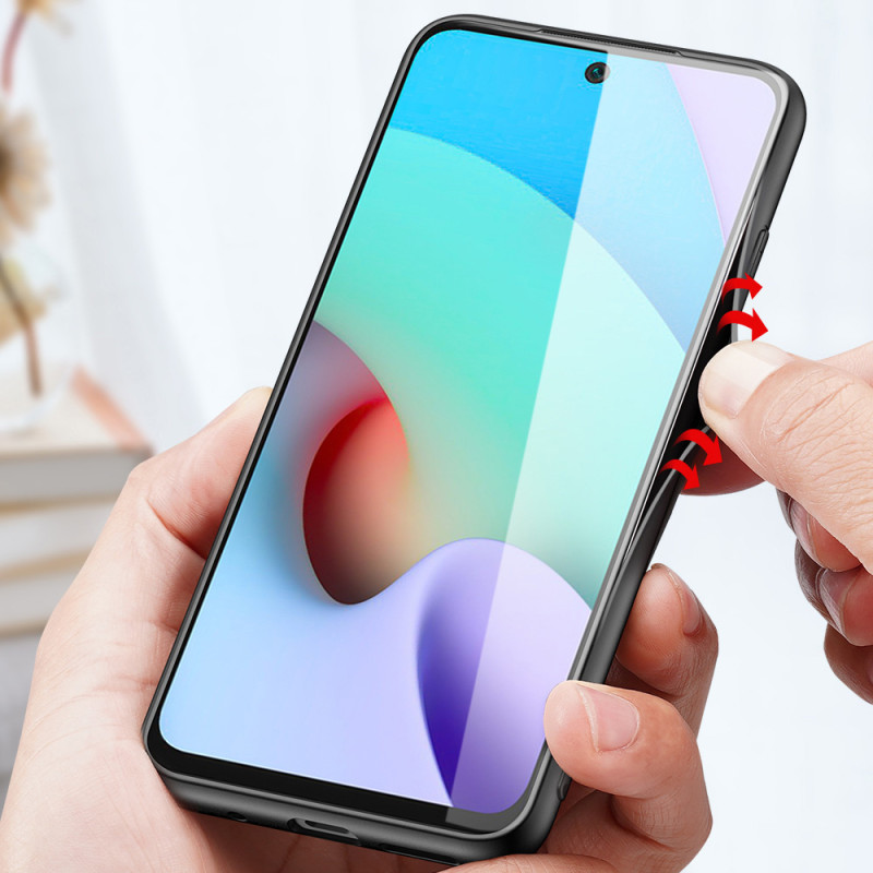 Dux Ducis Fino dėklas, dangtelis padengtas nailono medžiaga, Xiaomi Redmi 10 mėlynas