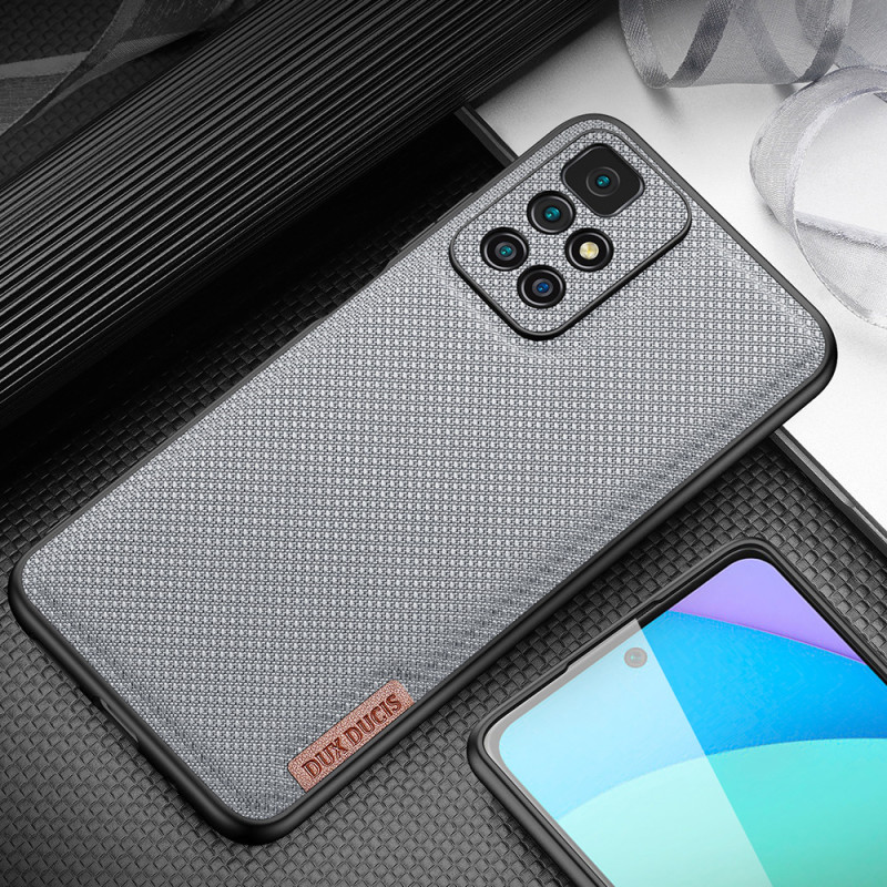 Dux Ducis Fino dėklas, dangtelis padengtas nailono medžiaga, Xiaomi Redmi 10 mėlynas