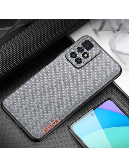 Dux Ducis Fino dėklas, dangtelis padengtas nailono medžiaga, Xiaomi Redmi 10 mėlynas Dux Ducis Fino dėklas, dangtelis padengtas nailono medžiaga, Xiaomi Redmi 10 mėlynas