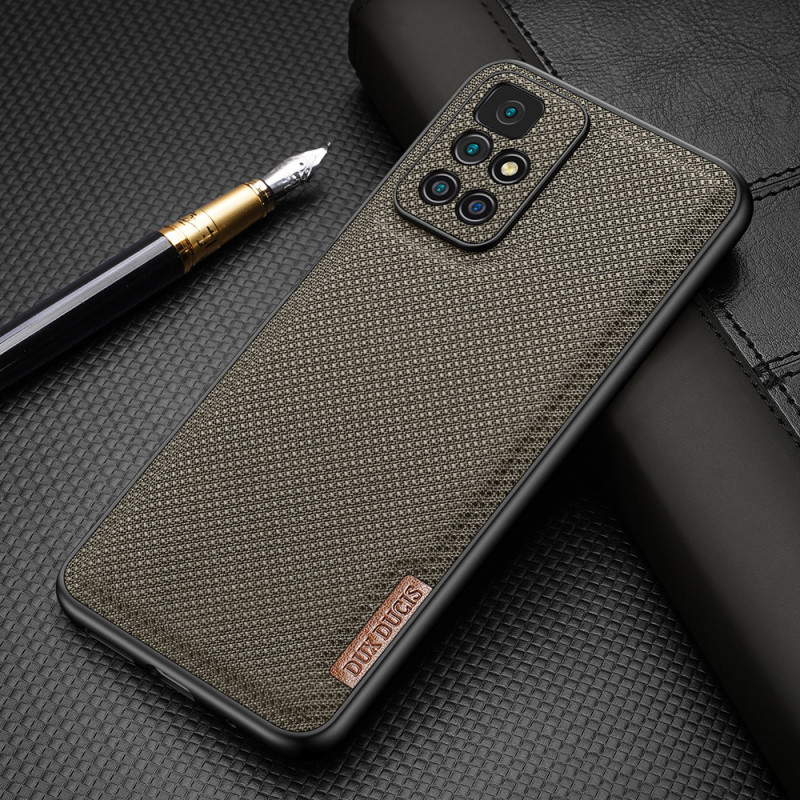 Dux Ducis Fino dėklas, dangtelis padengtas nailono medžiaga, Xiaomi Redmi 10 mėlynas