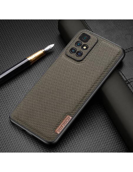 Dux Ducis Fino dėklas, dangtelis padengtas nailono medžiaga, Xiaomi Redmi 10 mėlynas Dux Ducis Fino dėklas, dangtelis padengtas nailono medžiaga, Xiaomi Redmi 10 mėlynas