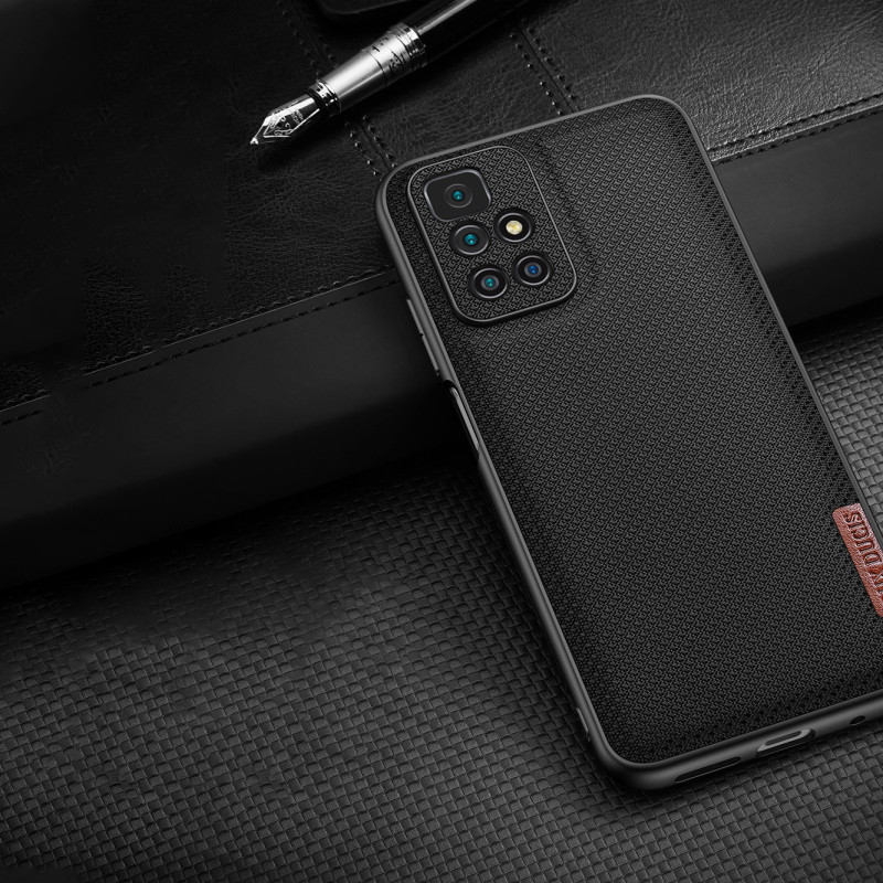 Dux Ducis Fino dėklo dangtelis padengtas nailono medžiaga Xiaomi Redmi 10 green