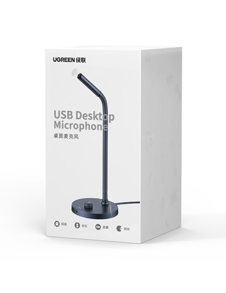 USB mikrofonas nešiojamojo kompiuterio staliniam kompiuteriui su stovu juodas USB mikrofonas nešiojamojo kompiuterio staliniam kompiuteriui su stovu juodas
