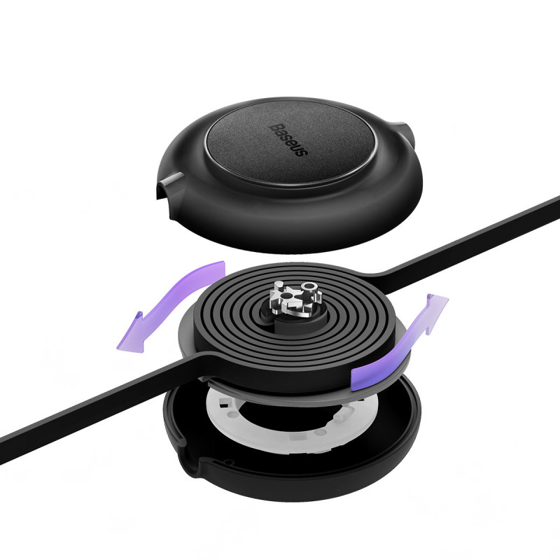 Bright Mirror 2 kabelis 3in1 USB Type A microUSB + iPhone Lightning + USB-C 3.5A 1.1m juodas