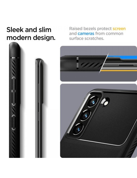 Spigen Rugged Armor dėklas, skirtas Samsung Galaxy S21 FE - matinė juoda Spigen Rugged Armor dėklas, skirtas Samsung Galaxy S21 FE - matinė juoda