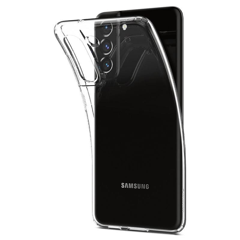 Spigen Skystųjų kristalų dėklas, skirtas Samsung Galaxy S21 FE - skaidrus