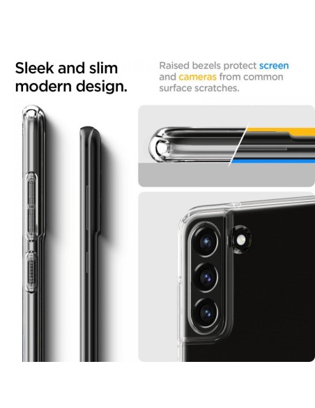 Spigen Skystųjų kristalų dėklas, skirtas Samsung Galaxy S21 FE - skaidrus Spigen Skystųjų kristalų dėklas, skirtas Samsung Galaxy S21 FE - skaidrus