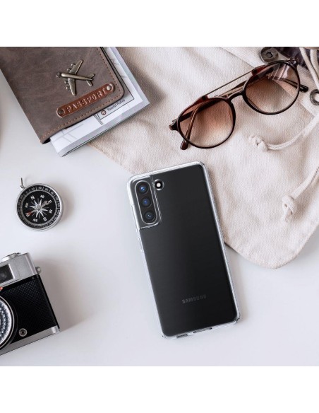 Spigen Skystųjų kristalų dėklas, skirtas Samsung Galaxy S21 FE - skaidrus Spigen Skystųjų kristalų dėklas, skirtas Samsung Galaxy S21 FE - skaidrus