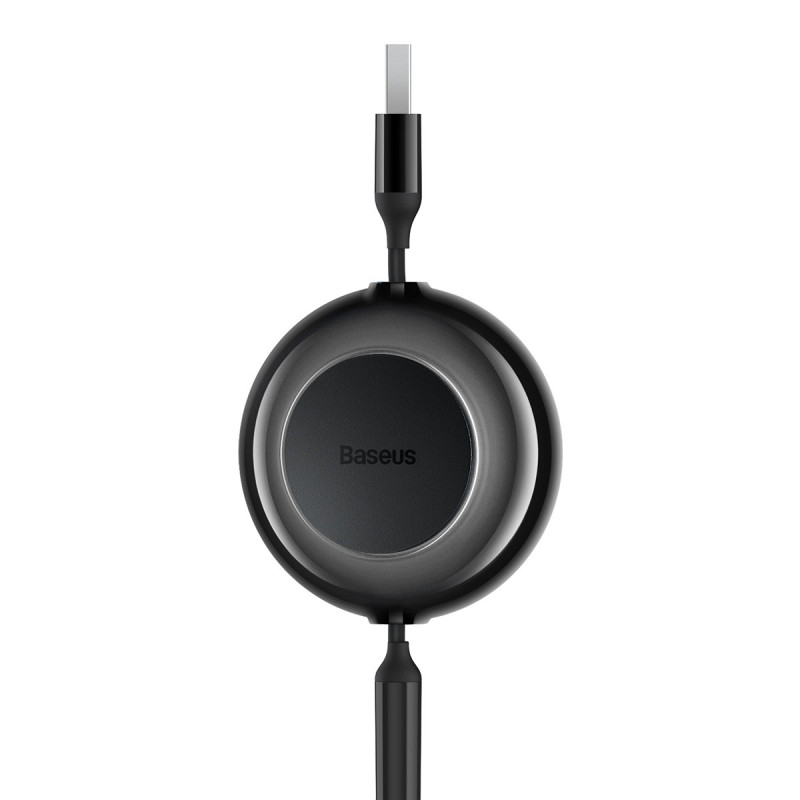 Bright Mirror 2 kabelis 3in1 USB Type A microUSB + iPhone Lightning + USB-C 3.5A 1.1m juodas
