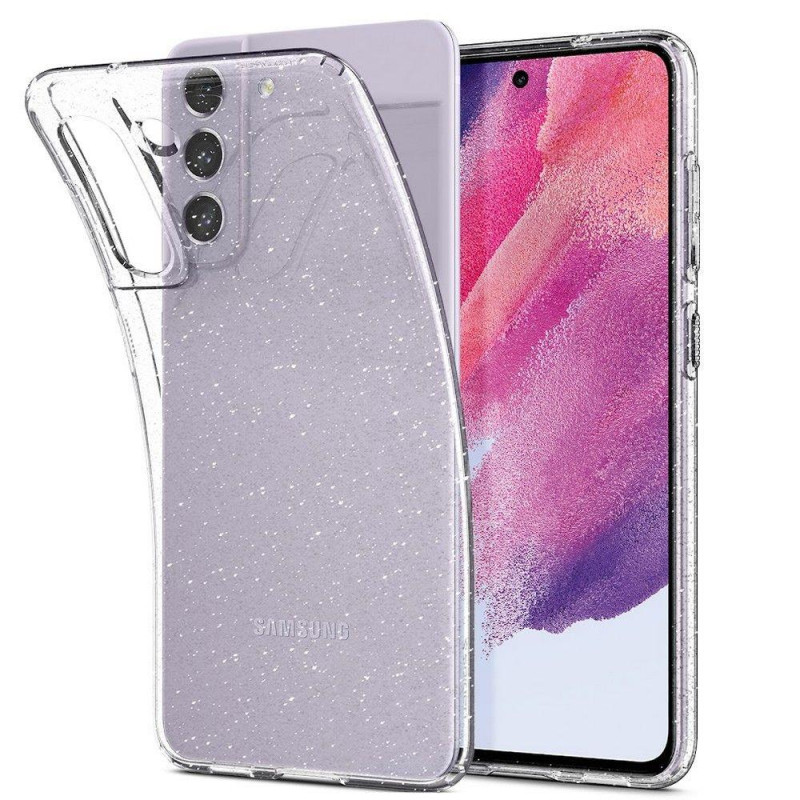 Spigen Skystųjų kristalų dėklas, skirtas Samsung Galaxy S21 FE - skaidrus ir blizgantis