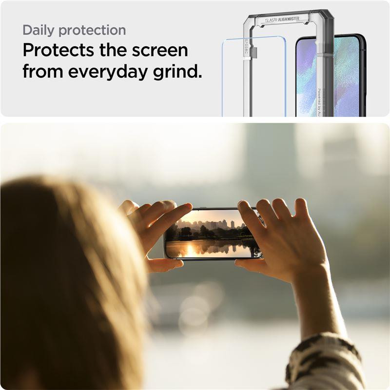 Spigen ALM Glas.tR grūdintas stiklas Samsung Galaxy S21 FE - 2 vnt.