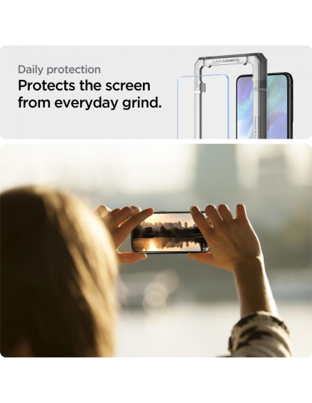Spigen ALM Glas.tR grūdintas stiklas Samsung Galaxy S21 FE - 2 vnt. Spigen ALM Glas.tR grūdintas stiklas Samsung Galaxy S21 FE - 2 vnt.