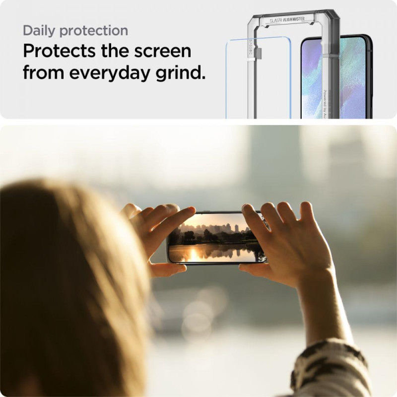 Spigen ALM Glas.tR grūdintas stiklas Samsung Galaxy S21 FE - 2 vnt.