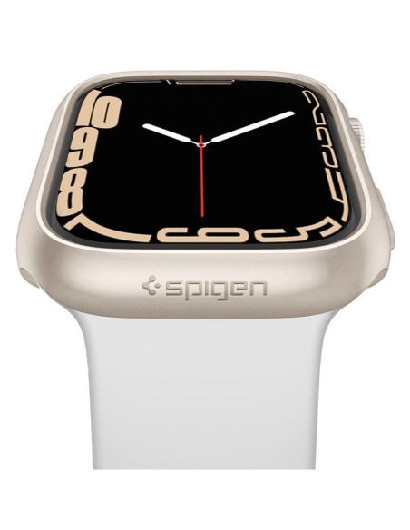 Spigen Thin Fit dėklas Apple Watch 7/ 8 (41 mm) - smėlio spalvos Spigen Thin Fit dėklas Apple Watch 7/ 8 (41 mm) - smėlio spalvos