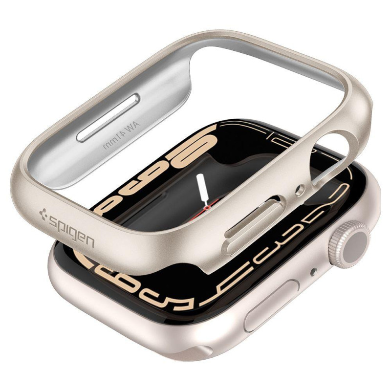 Spigen Thin Fit dėklas Apple Watch 7/ 8 (41 mm) - smėlio spalvos