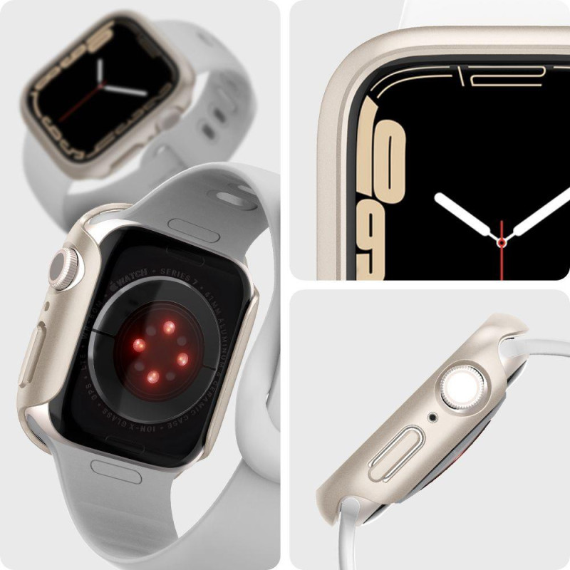 Spigen Thin Fit dėklas Apple Watch 7/ 8 (41 mm) - smėlio spalvos