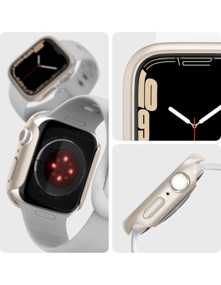 Spigen Thin Fit dėklas Apple Watch 7/ 8 (41 mm) - smėlio spalvos Spigen Thin Fit dėklas Apple Watch 7/ 8 (41 mm) - smėlio spalvos