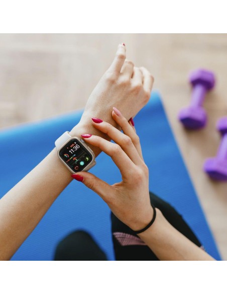 Spigen Thin Fit dėklas Apple Watch 7/ 8 (41 mm) - smėlio spalvos Spigen Thin Fit dėklas Apple Watch 7/ 8 (41 mm) - smėlio spalvos
