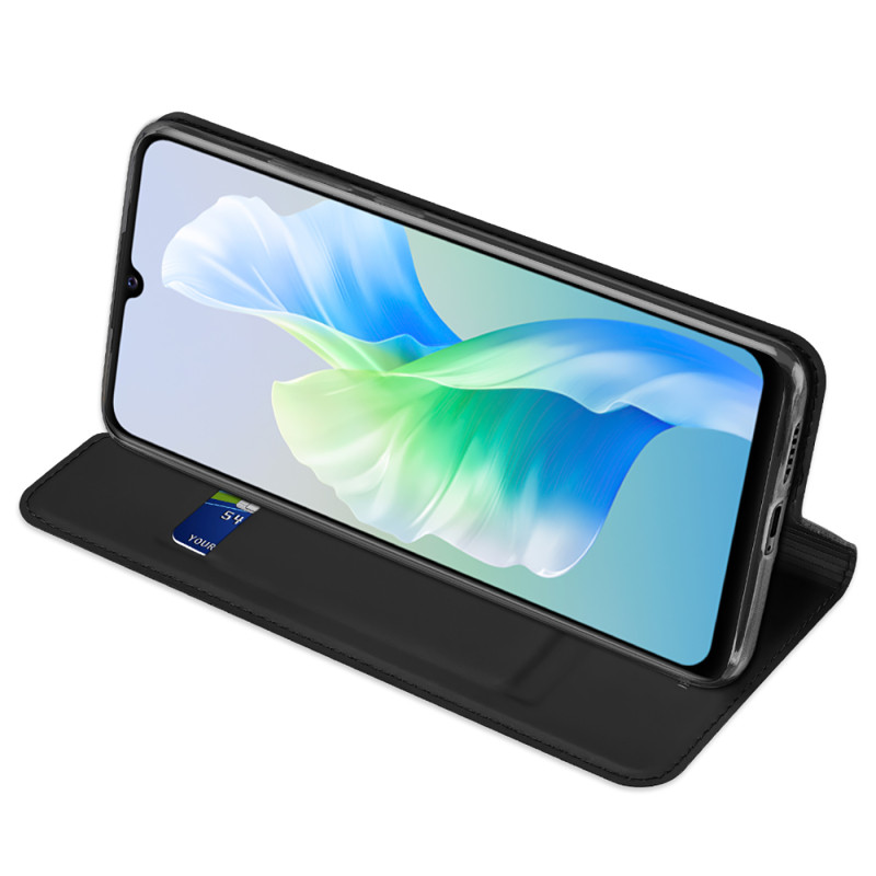Dux Ducis Skin Pro dėklo dėklo dangtelis su atvartu Vivo V23e juodas