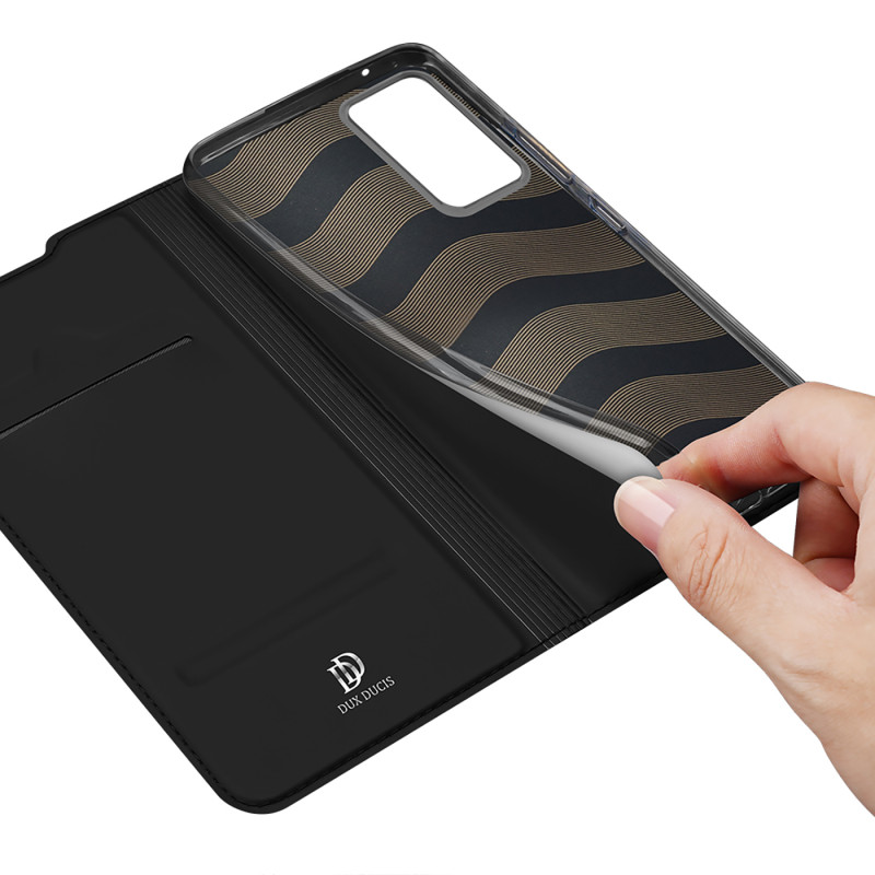 Dux Ducis Skin Pro dėklo dėklo dangtelis su atvartu Vivo V23e juodas