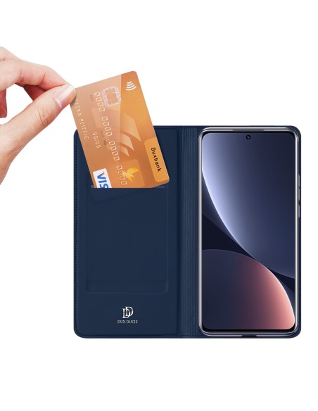 Dux Ducis Skin Pro dėklo dėklo dangtelis su atvartu, skirtas Xiaomi 12 Pro mėlynai Dux Ducis Skin Pro dėklo dėklo dangtelis su atvartu, skirtas Xiaomi 12 Pro mėlynai