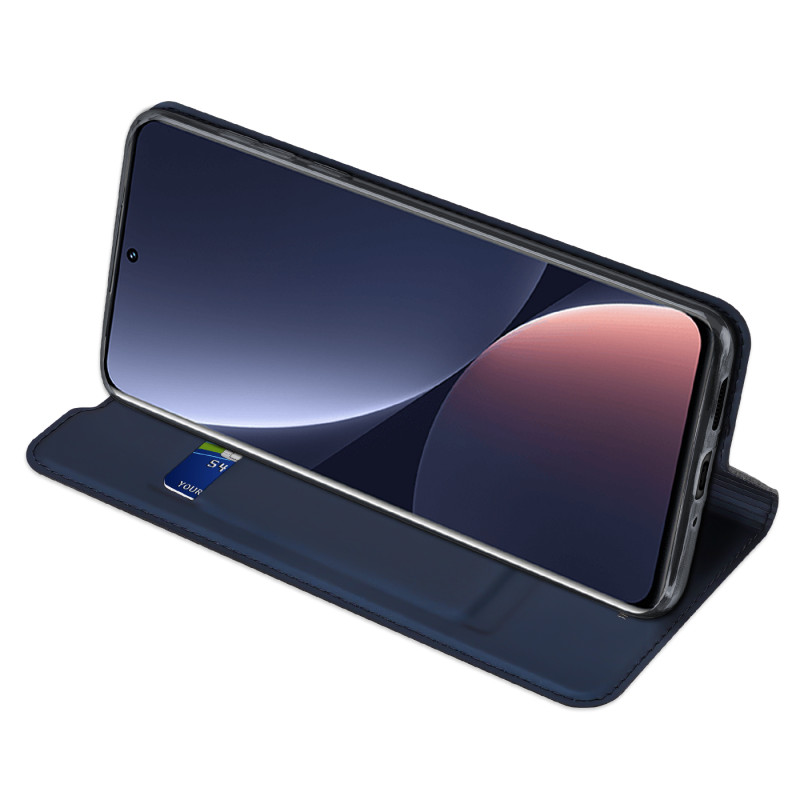 Dux Ducis Skin Pro dėklo dėklo dangtelis su atvartu, skirtas Xiaomi 12 Pro mėlynai