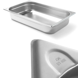 Kitchen Line GN 1/1 plieninis konteineris, aukštis 100 mm - Hendi 806135