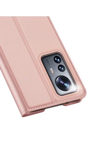Dux Ducis Skin Pro dėklo dėklo dangtelis su atvartu, skirtas Xiaomi 12 Pro rožinei Dux Ducis Skin Pro dėklo dėklo dangtelis su atvartu, skirtas Xiaomi 12 Pro rožinei