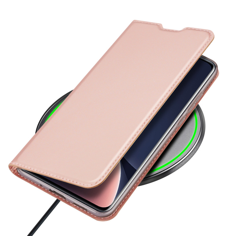 Dux Ducis Skin Pro dėklo dėklo dangtelis su atvartu, skirtas Xiaomi 12 Pro rožinei