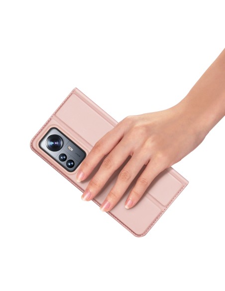 Dux Ducis Skin Pro dėklo dėklo dangtelis su atvartu, skirtas Xiaomi 12 Pro rožinei Dux Ducis Skin Pro dėklo dėklo dangtelis su atvartu, skirtas Xiaomi 12 Pro rožinei