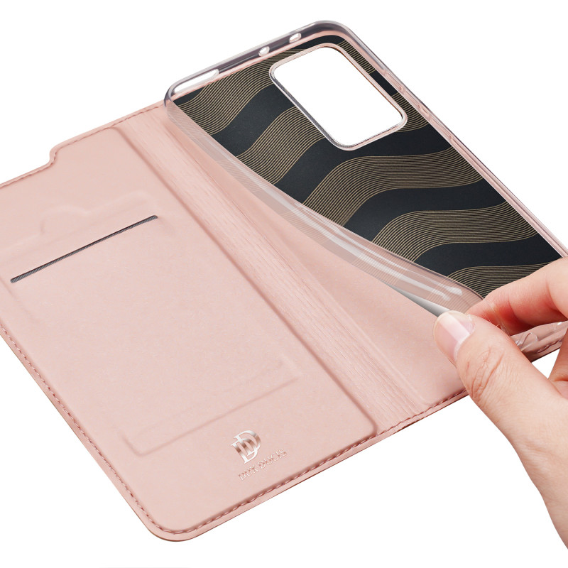 Dux Ducis Skin Pro dėklo dėklo dangtelis su atvartu, skirtas Xiaomi 12 Pro rožinei