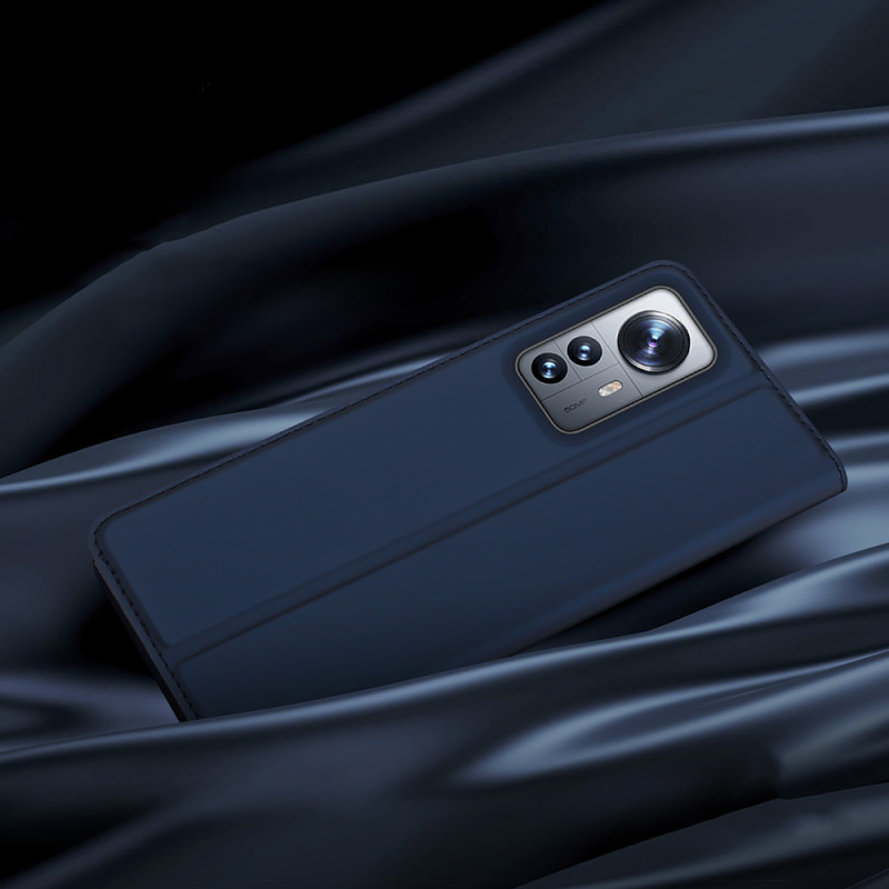 Dux Ducis Skin Pro dėklo dėklo dangtelis su atvartu, skirtas Xiaomi 12 Pro rožinei