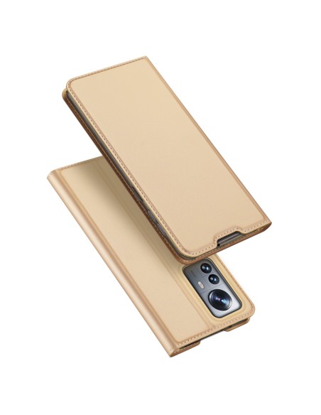Dux Ducis Skin Pro dėklo dėklo dangtelis su atvartu, skirtas Xiaomi 12 Pro auksui Dux Ducis Skin Pro dėklo dėklo dangtelis su atvartu, skirtas Xiaomi 12 Pro auksui