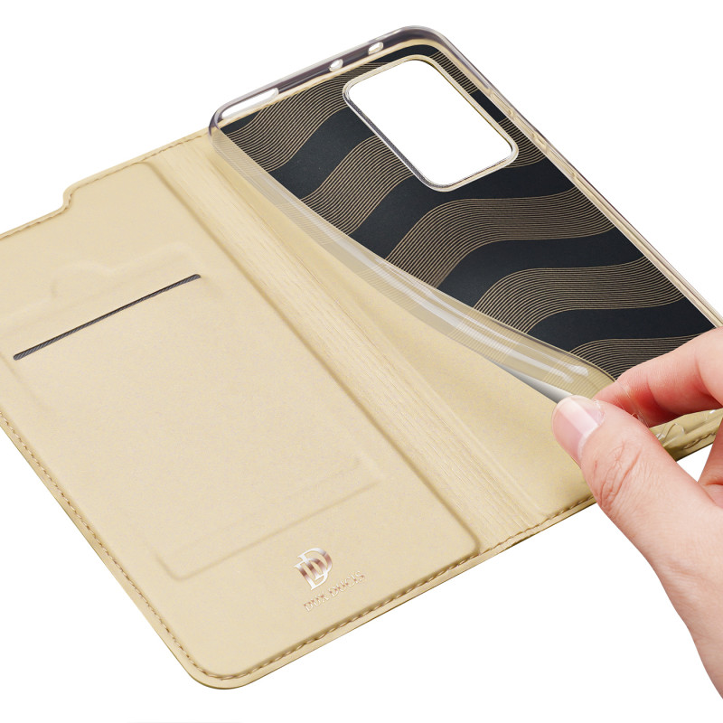 Dux Ducis Skin Pro dėklo dėklo dangtelis su atvartu, skirtas Xiaomi 12 Pro auksui