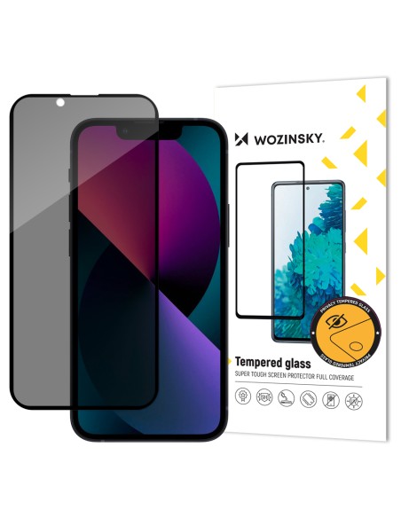 Wozinsky Privacy Glass grūdintas stiklas, skirtas iPhone 14/ 13/ 13 Pro su apsaugos nuo šnipinėjimo privatumo filtru Wozinsky Privacy Glass grūdintas stiklas, skirtas iPhone 14/ 13/ 13 Pro su apsaugos nuo šnipinėjimo privatumo filtru