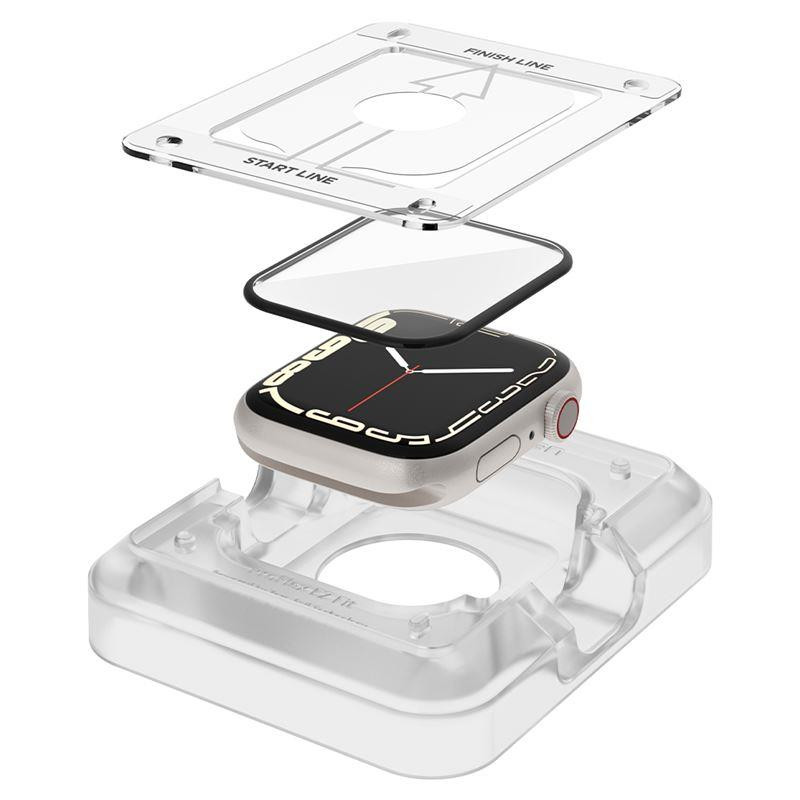 Spigen ProFlex EZ Fit hibridinis stiklas Apple Watch 7 / 8 (45 mm) - 2 vnt.