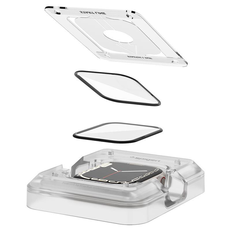 Spigen ProFlex EZ Fit hibridinis stiklas Apple Watch 7 / 8 (45 mm) - 2 vnt.