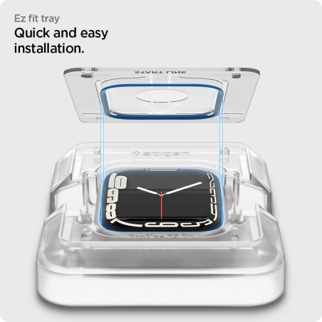 Spigen ProFlex EZ Fit hibridinis stiklas Apple Watch 7 / 8 (45 mm) - 2 vnt. Spigen ProFlex EZ Fit hibridinis stiklas Apple Watch 7 / 8 (45 mm) - 2 vnt.
