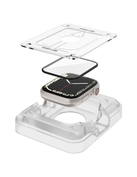 Spigen ProFlex EZ Fit hibridinis stiklas Apple Watch 7 / 8 (41 mm) - 2 vnt. Spigen ProFlex EZ Fit hibridinis stiklas Apple Watch 7 / 8 (41 mm) - 2 vnt.