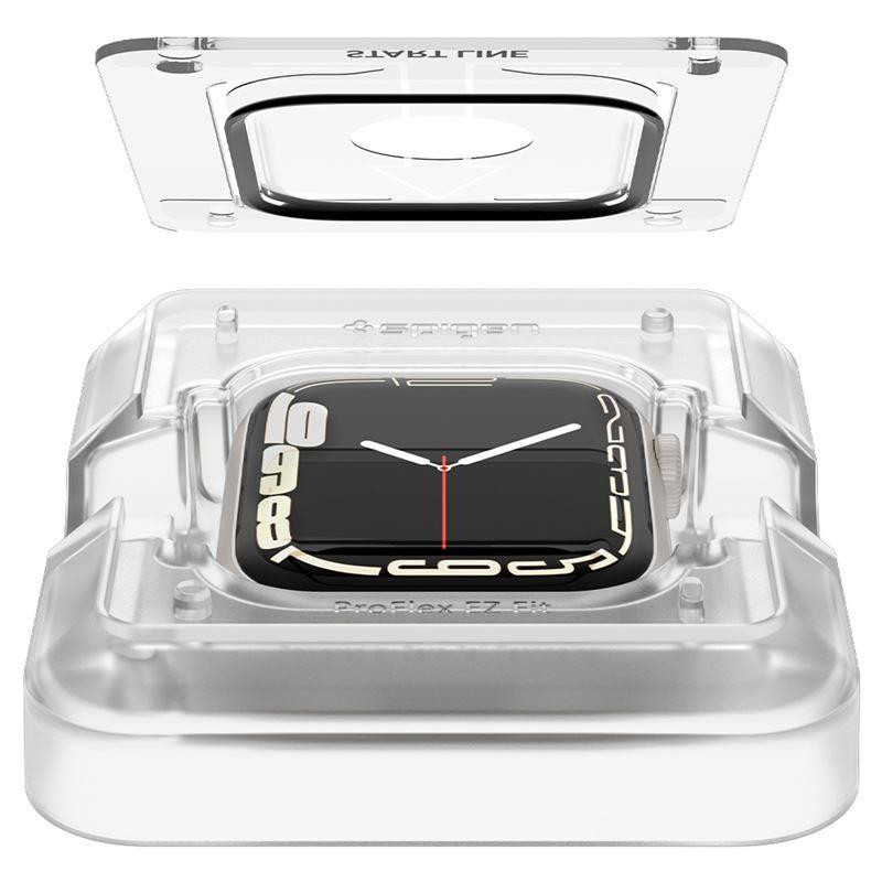 Spigen ProFlex EZ Fit hibridinis stiklas Apple Watch 7 / 8 (41 mm) - 2 vnt.