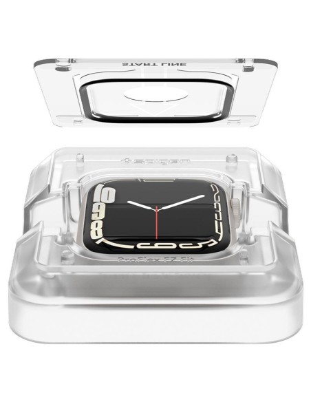 Spigen ProFlex EZ Fit hibridinis stiklas Apple Watch 7 / 8 (41 mm) - 2 vnt. Spigen ProFlex EZ Fit hibridinis stiklas Apple Watch 7 / 8 (41 mm) - 2 vnt.
