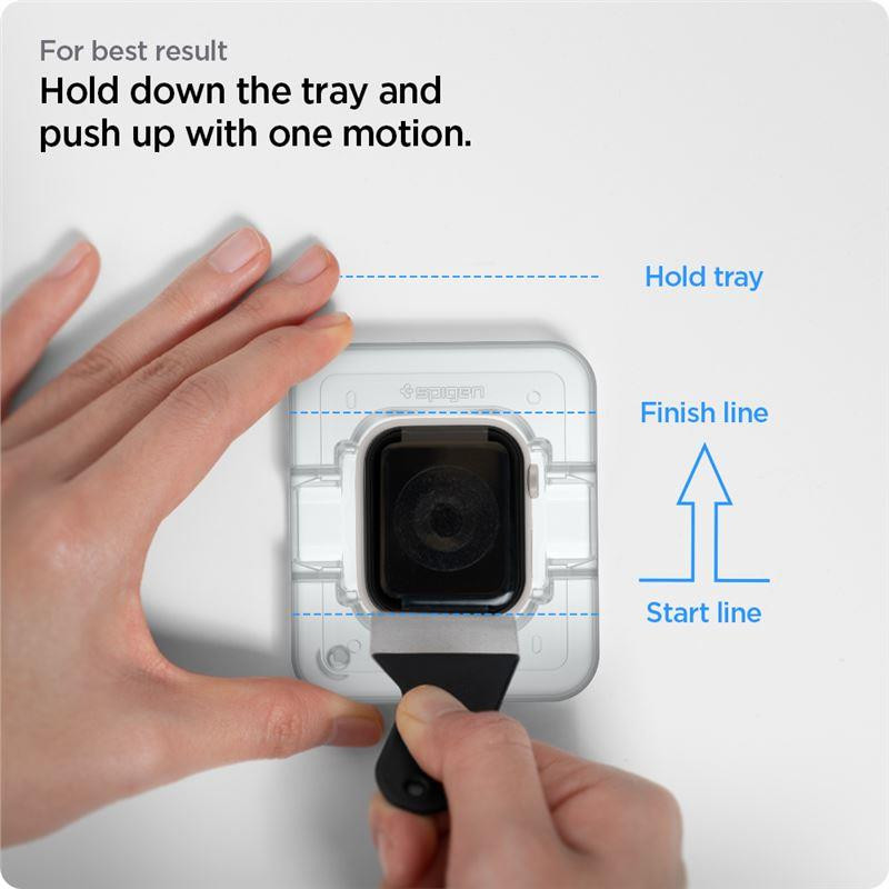 Spigen ProFlex EZ Fit hibridinis stiklas Apple Watch 7 / 8 (41 mm) - 2 vnt.