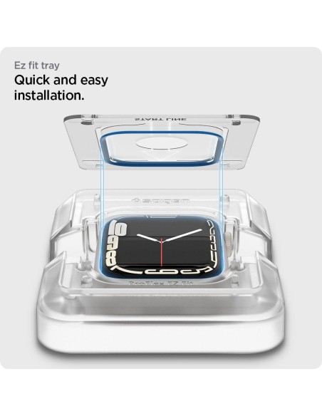 Spigen ProFlex EZ Fit hibridinis stiklas Apple Watch 7 / 8 (41 mm) - 2 vnt. Spigen ProFlex EZ Fit hibridinis stiklas Apple Watch 7 / 8 (41 mm) - 2 vnt.