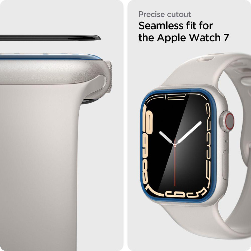Spigen ProFlex EZ Fit hibridinis stiklas Apple Watch 7 / 8 (41 mm) - 2 vnt.
