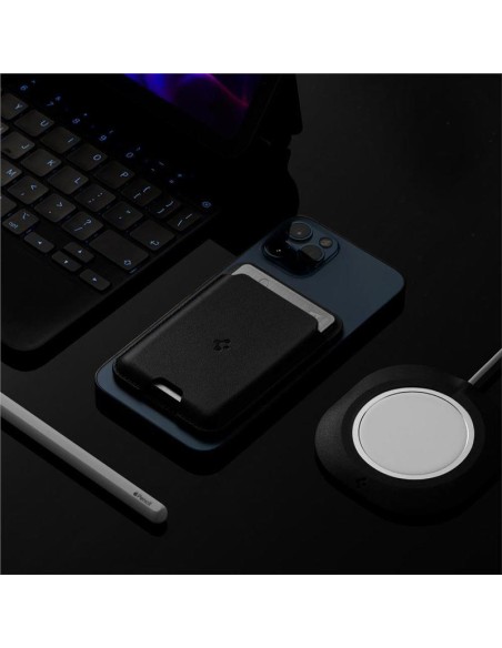 Spigen Valentinus magnetinė piniginė su MagSafe - juoda
