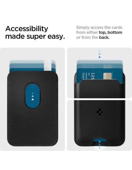 Spigen Valentinus magnetinė piniginė su MagSafe - juoda