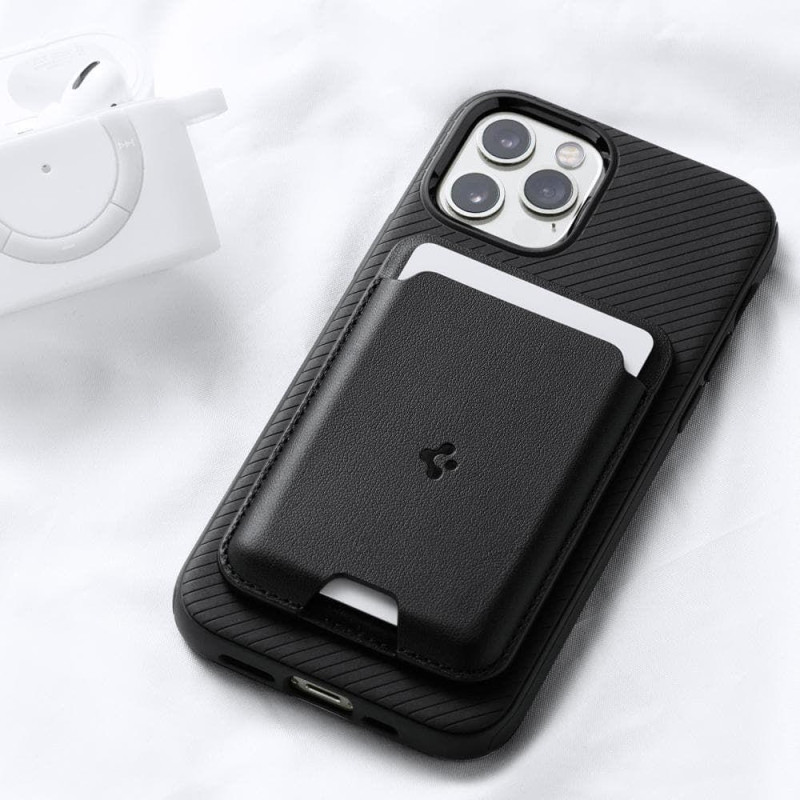 Spigen Valentinus magnetinė piniginė su MagSafe - juoda