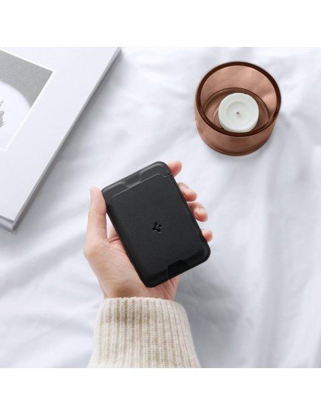 Spigen Valentinus magnetinė piniginė su MagSafe - juoda