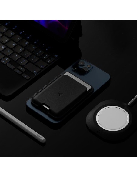Spigen Valentinus magnetinė piniginė su MagSafe - juoda